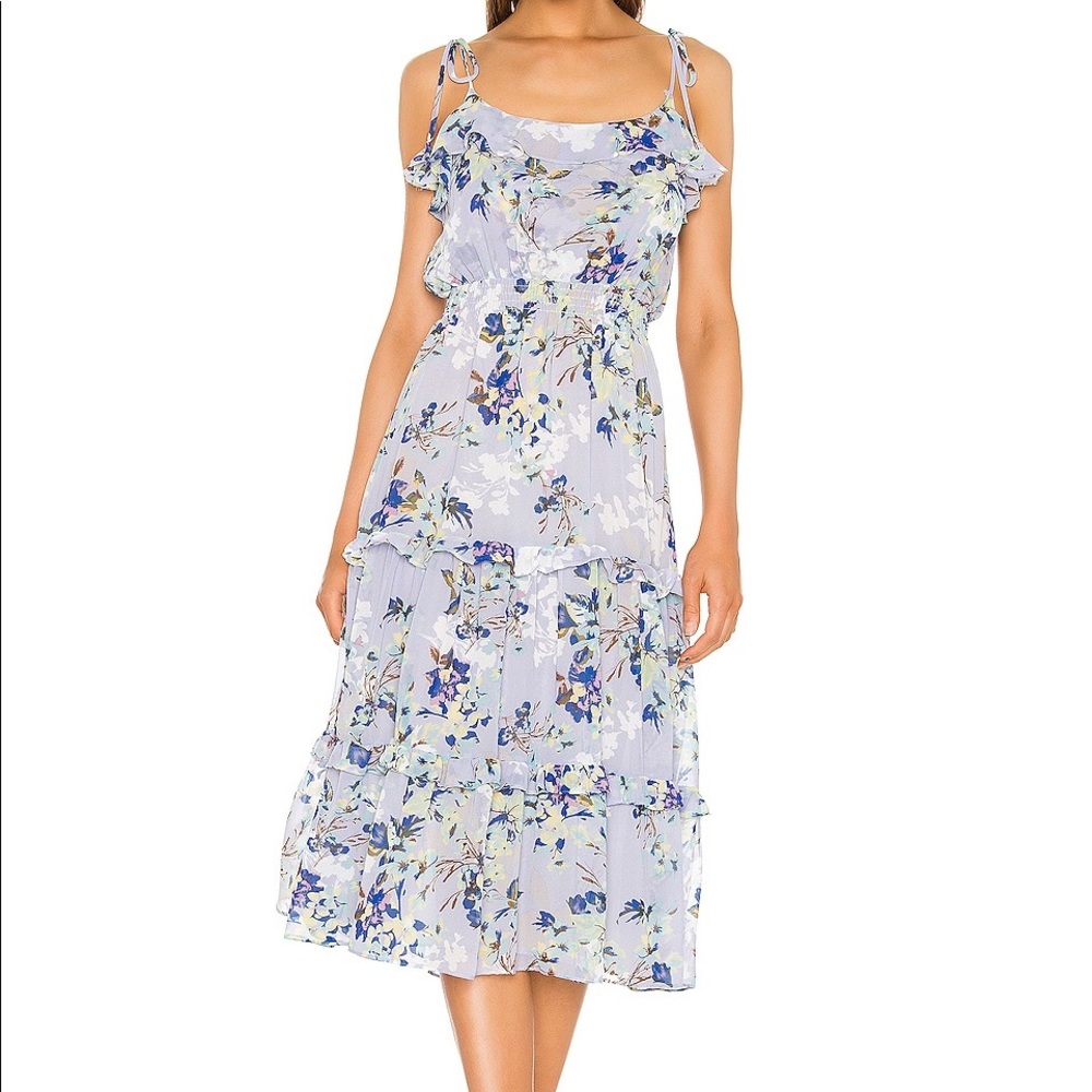 MISA Los Angeles Inae Dress in Periwinkle Floral
